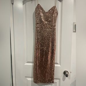 MIDI Rose Sparkly Dress